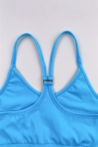 訂做藍色瑜伽運動套裝  設計緊身運動服  運動服供應商 女裝 WTV183 細節-5